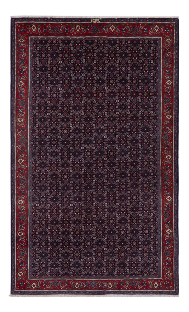 Hamadan Teppich 125x210cm - Perserteppich - dunkelblau