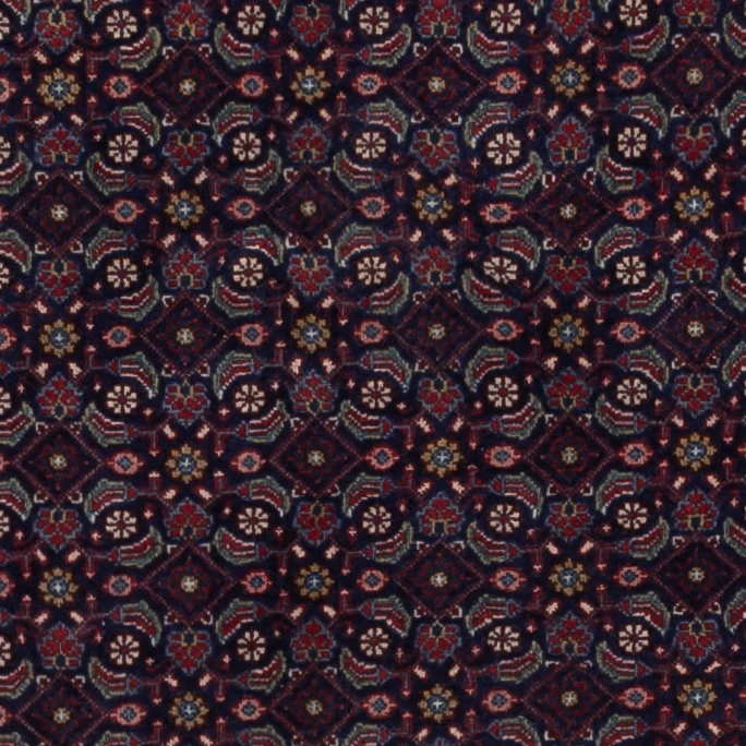 Hamadan Teppich 125x210cm - Perserteppich - dunkelblau