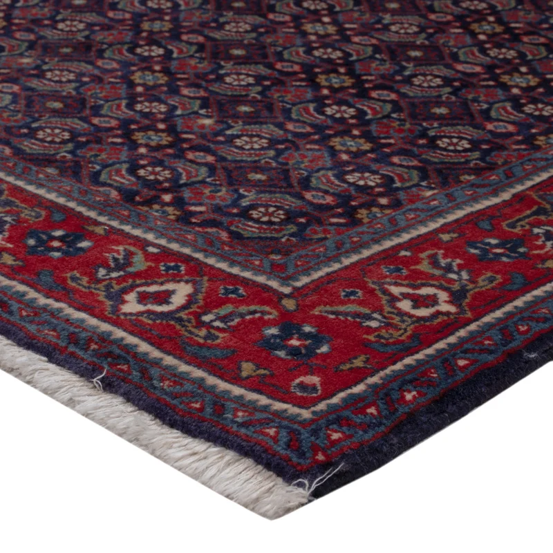 Hamadan Teppich 125x210cm - Perserteppich - dunkelblau