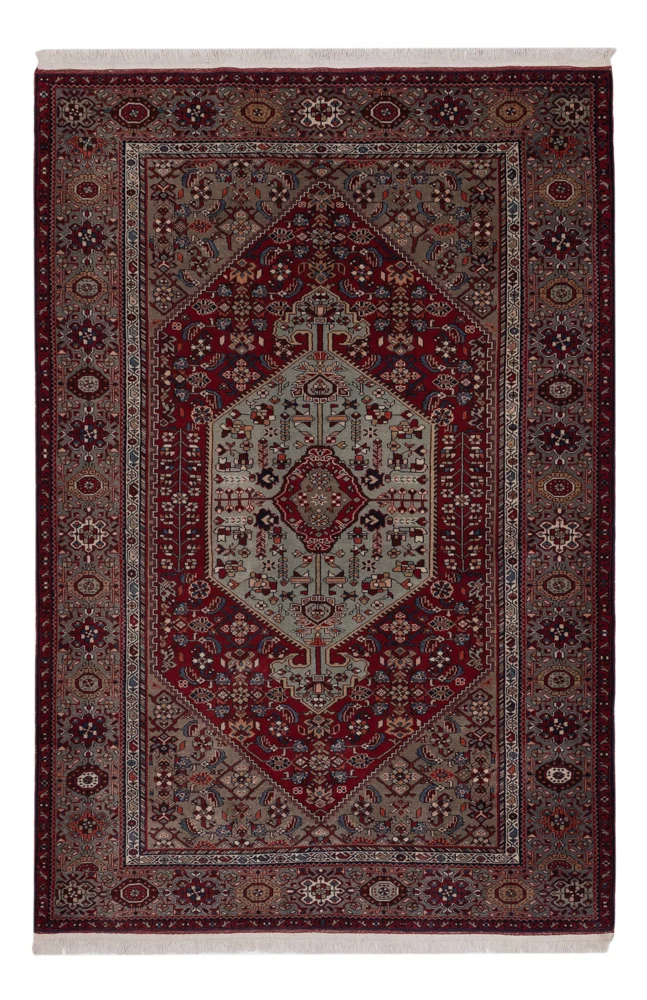 Gholtogh Teppich 137x207cm - Perserteppich - dunkelrot