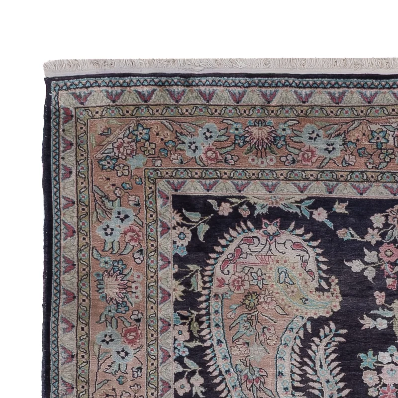 Kaschmir Seide Teppich 123x178cm - Orientteppich - beige