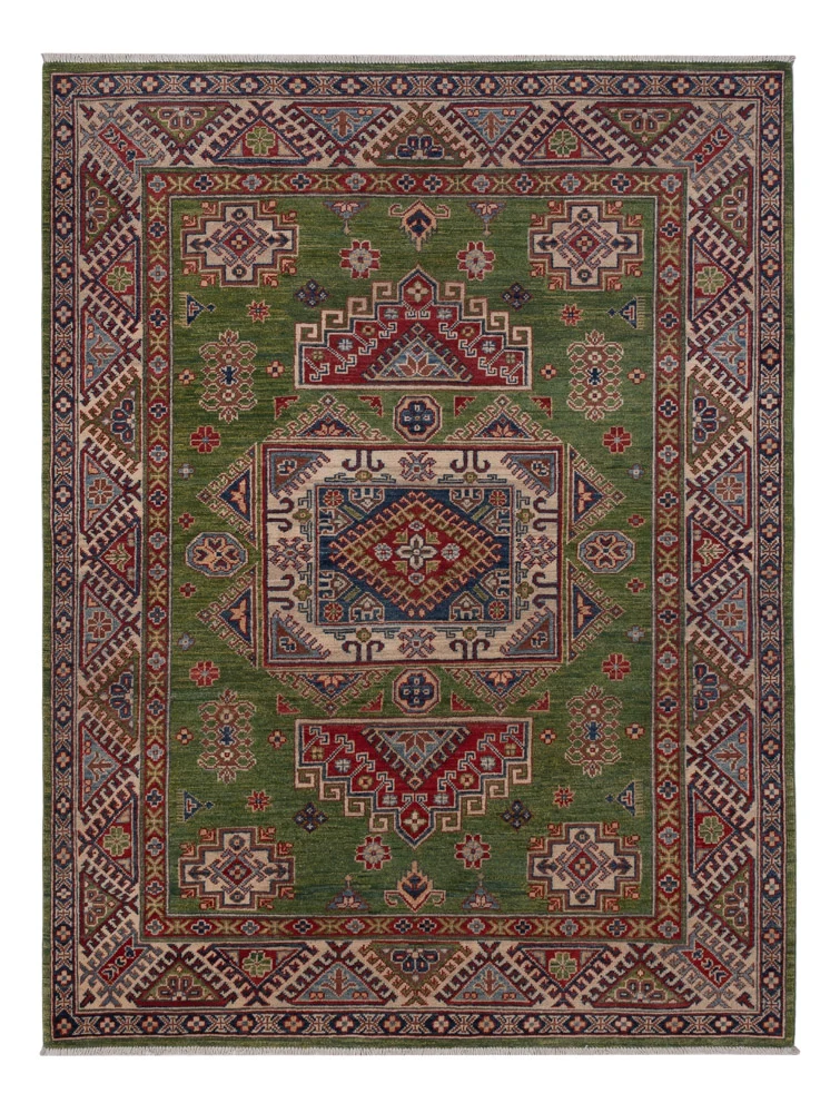 Kazak Teppich 151x202cm - Orientteppich - grün
