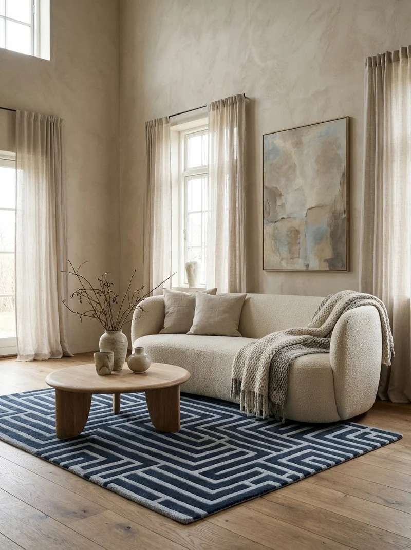Skyline · Handgetuftet – Blau, 170x240 cm
