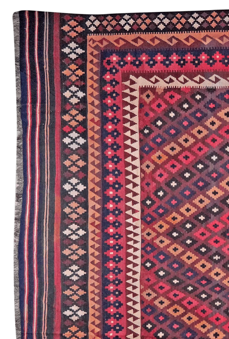 Kelim Belutch Old · Handgewebt – Rot, 515x314 cm