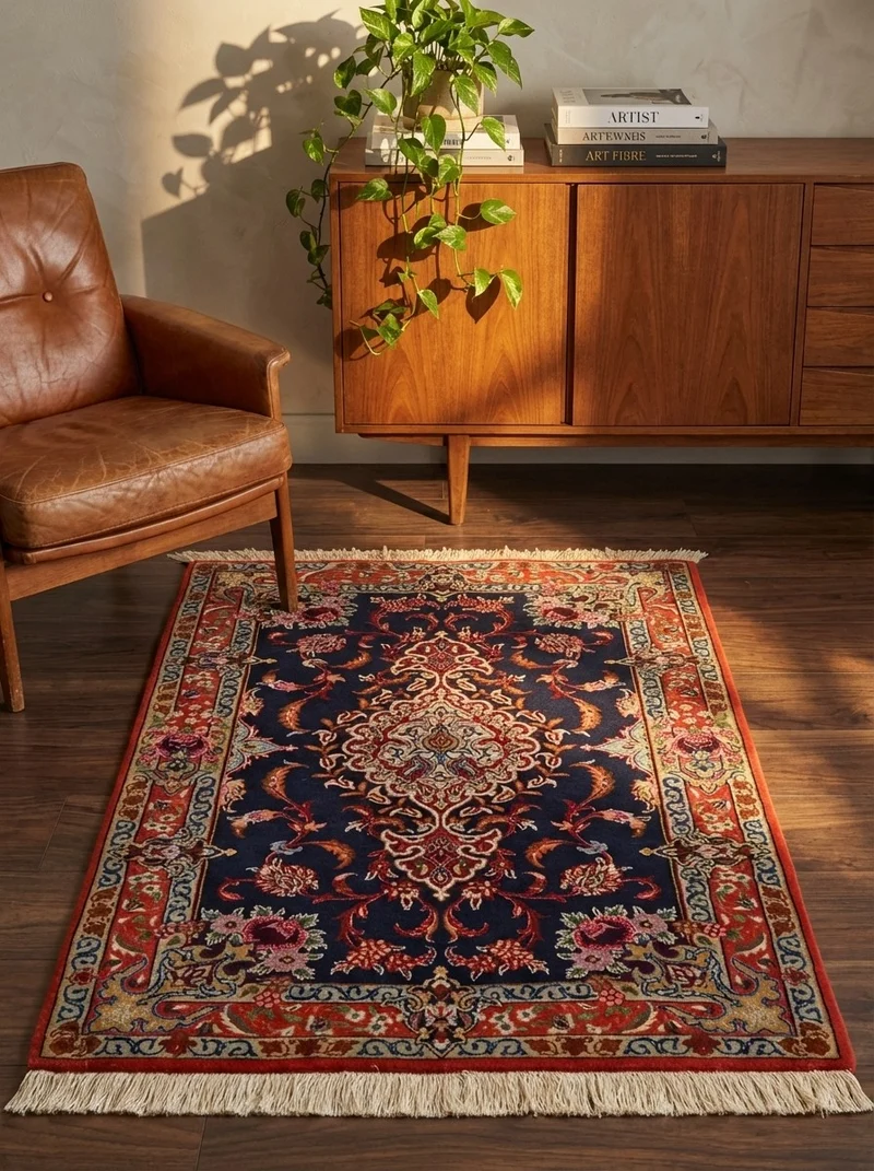 Isfahan · Handgeknüpft – Blau, 113x77 cm
