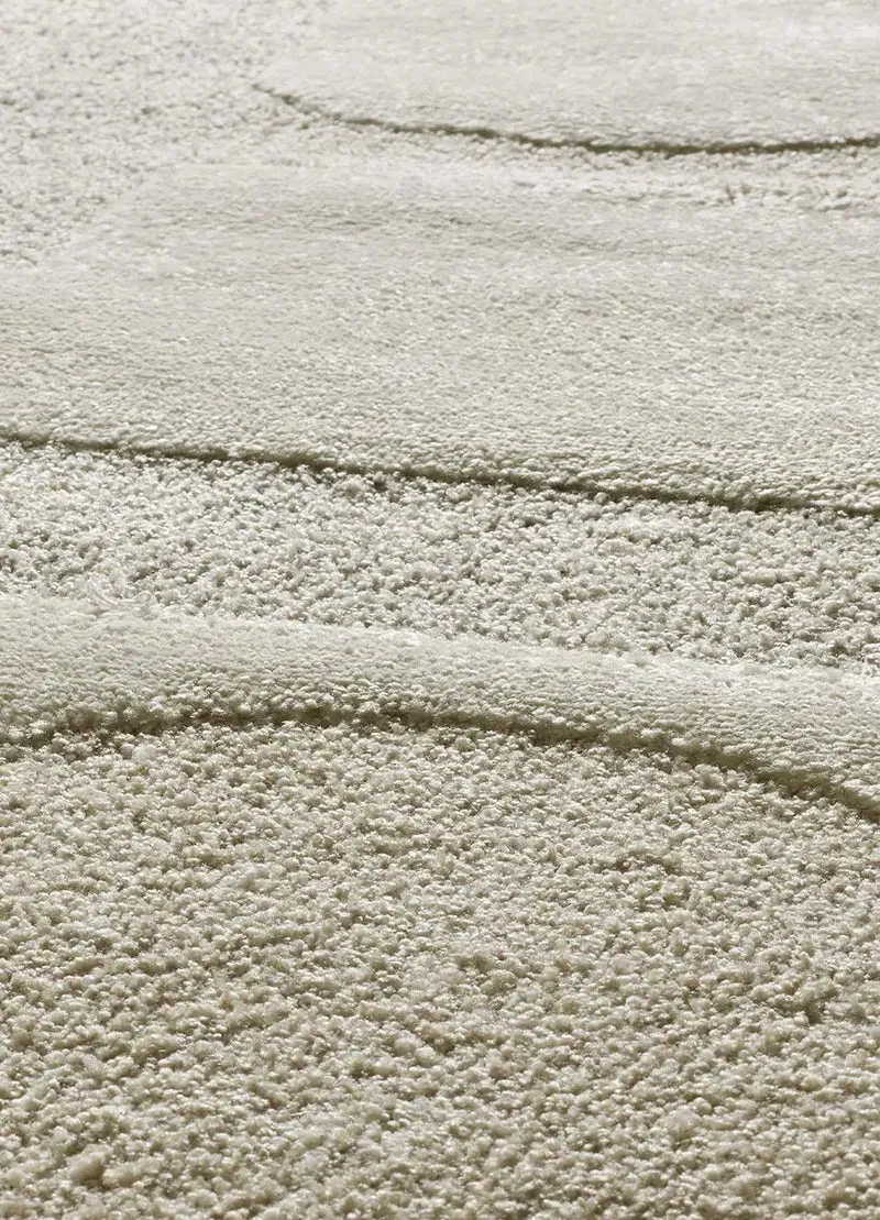 Alfombra geométrica con relieve Verona 2260 Crema