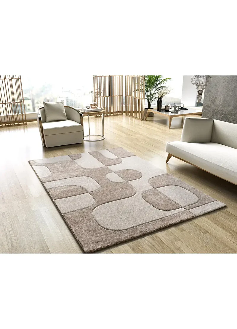 Alfombra geométrica Lena 40314 Crema