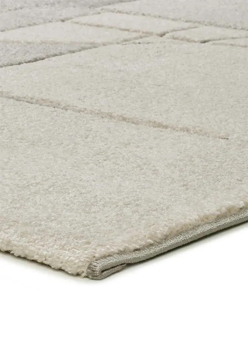 Alfombra geométrica a trazos Lena 40313 Crema