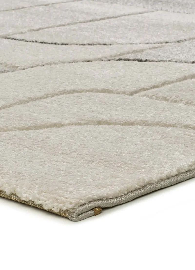 Alfombra geométrica a trazos Lena 40269 Crema