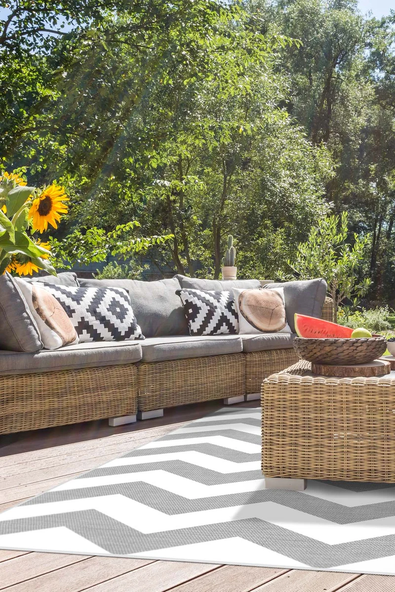 Outdoor Zack Grau Teppich