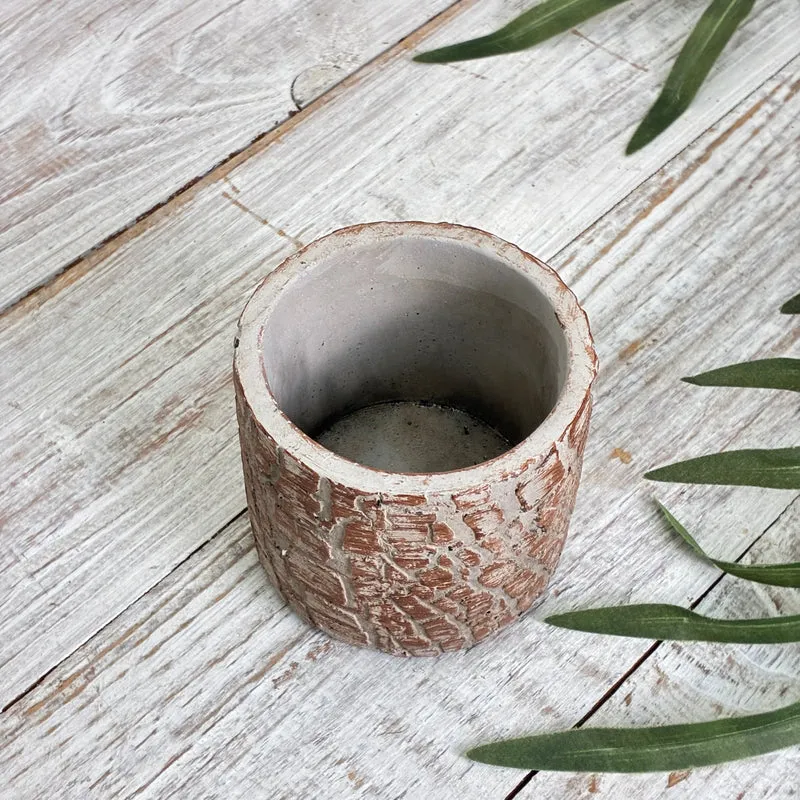 Arica Pflanztopf Übertopf Krokodiloptik Braun Weiß 9cm Keramik Blumentopf
