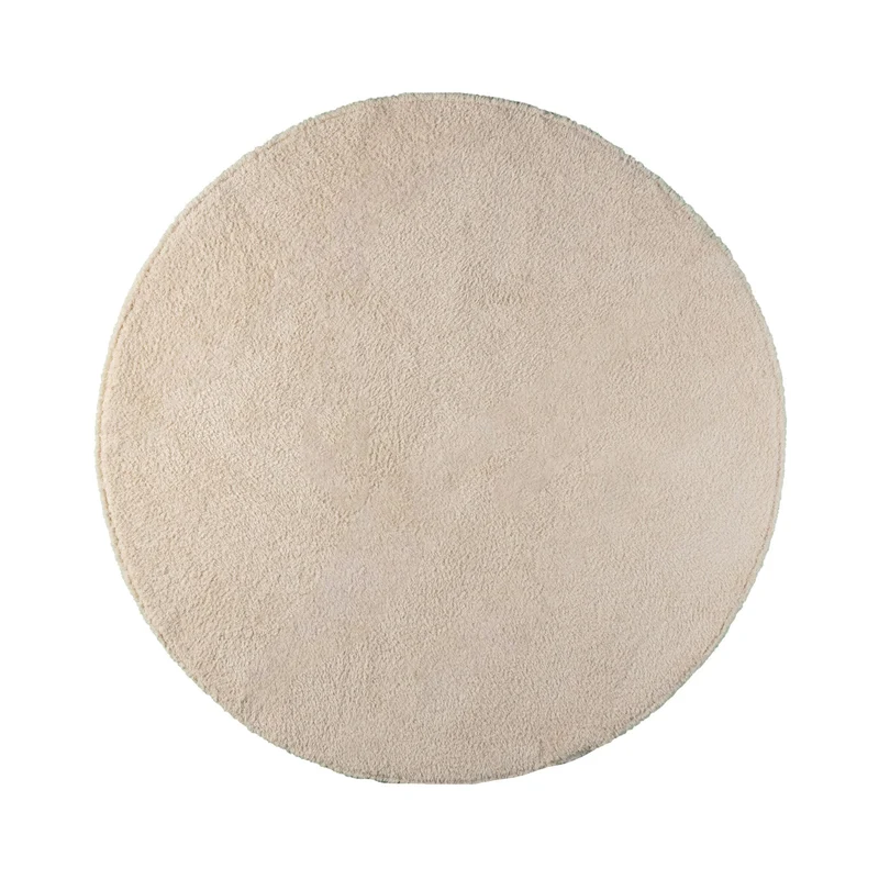 Weicher runder Teppich – Teddy Creme