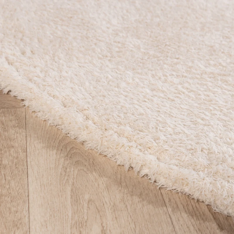 Weicher runder Teppich – Teddy Creme