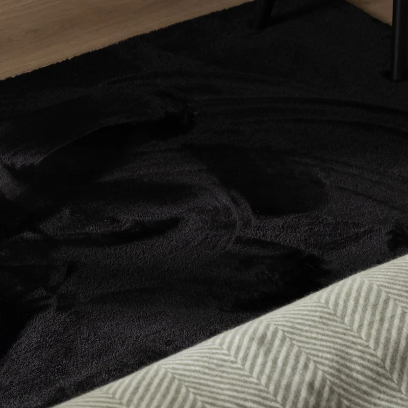 Flauschiger Läufer - Cozy Schwarz