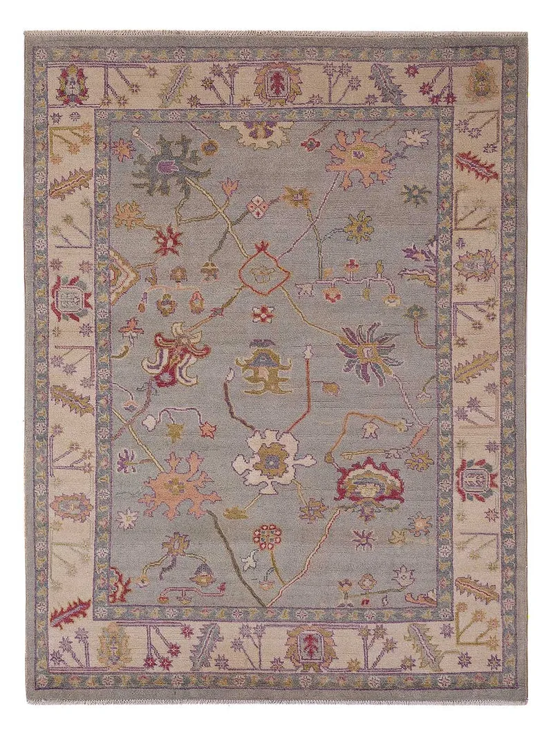Usak Teppich 170x229cm - Orientteppich - hellbeige