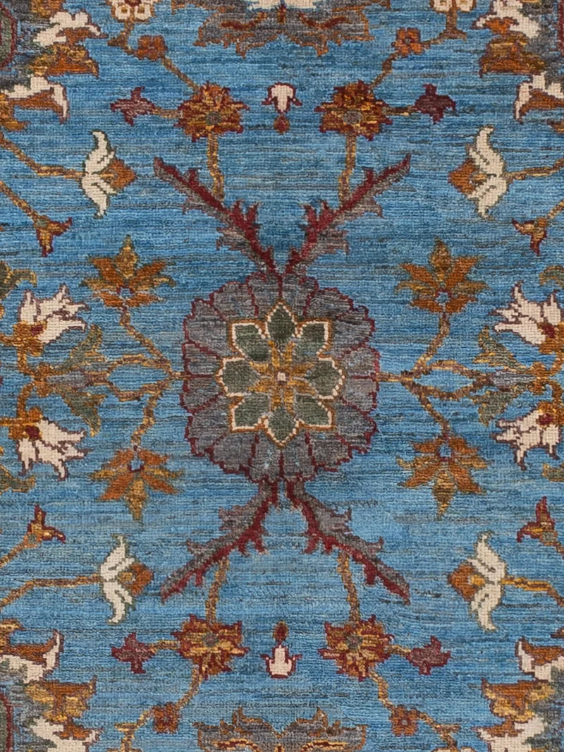 Ziegler Teppich 155x209cm - Orientteppich - blau