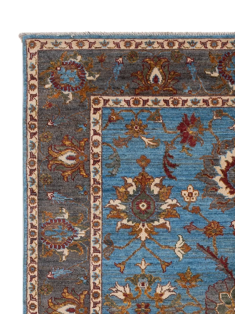 Ziegler Teppich 155x209cm - Orientteppich - blau