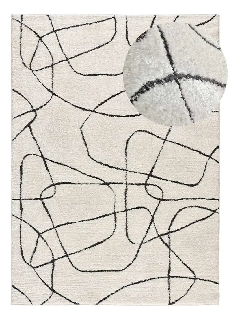 Alfombra de estilo escandinavo Blanche 8522 Blanco