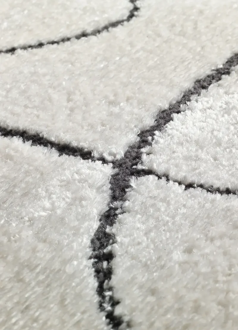 Alfombra de estilo escandinavo Blanche 8522 Blanco