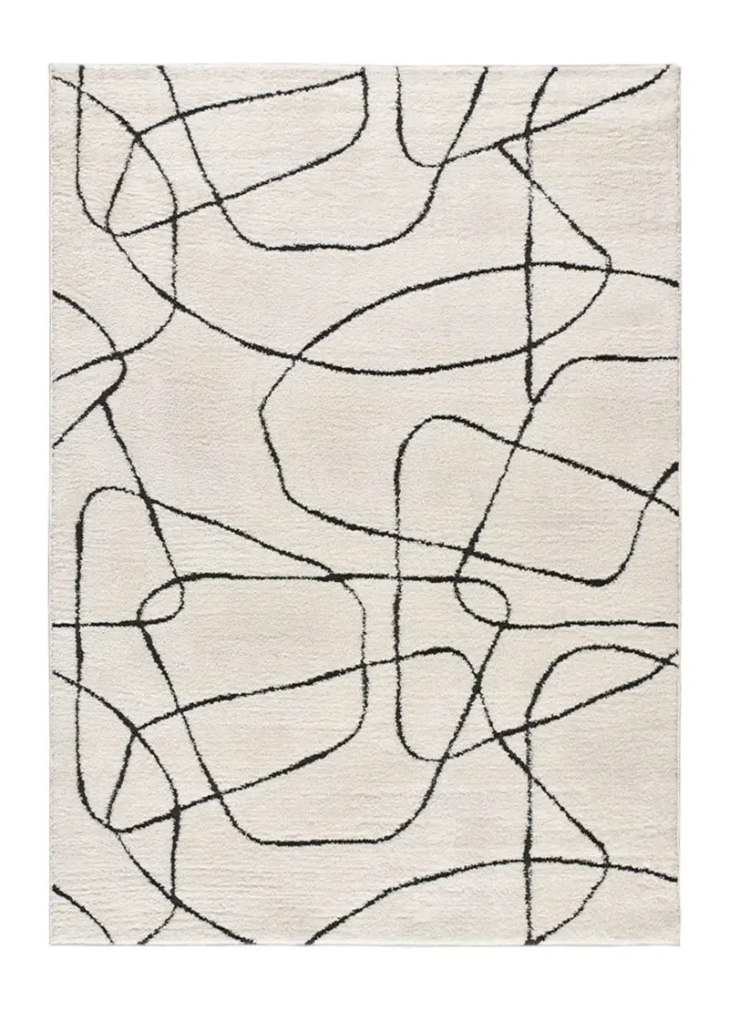 Alfombra de estilo escandinavo Blanche 8522 Blanco