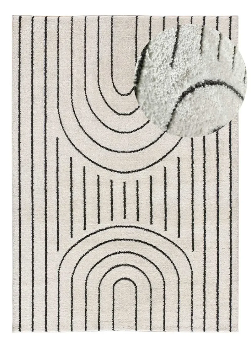 Alfombra de estilo escandinavo Blanche 8494 Blanco