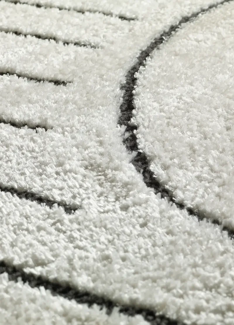 Alfombra de estilo escandinavo Blanche 8494 Blanco