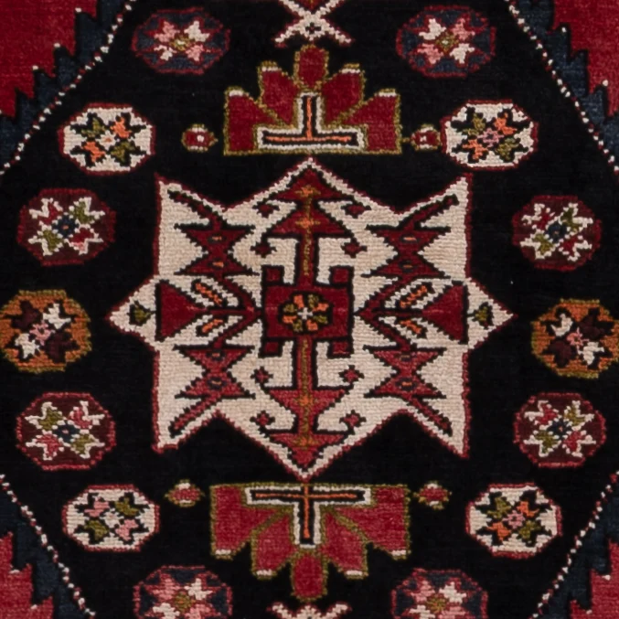 Hamadan Teppich 136x202cm - Perserteppich - dunkelblau
