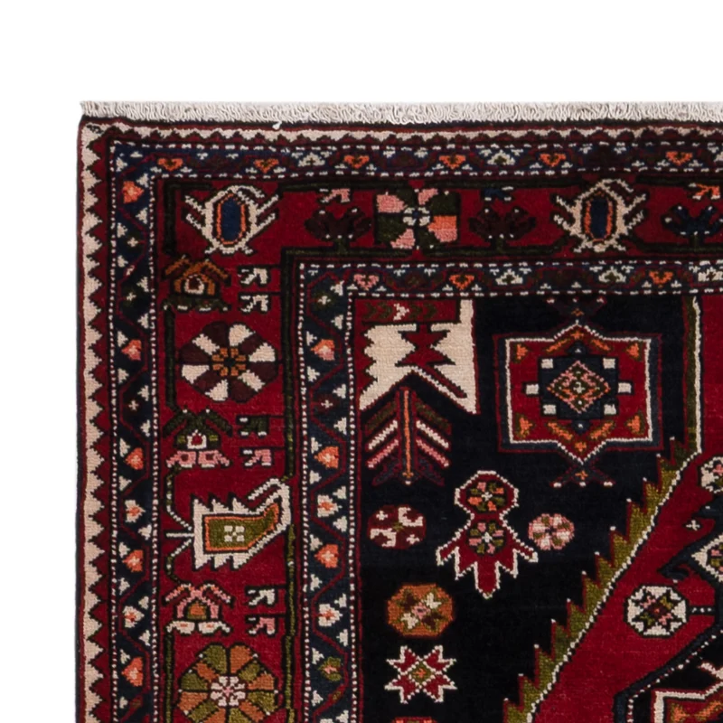 Hamadan Teppich 136x202cm - Perserteppich - dunkelblau