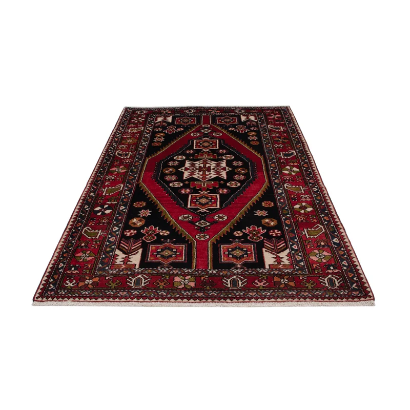 Hamadan Teppich 136x202cm - Perserteppich - dunkelblau