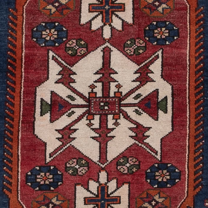 Hamadan Teppich 130x227cm - Perserteppich - hellrot