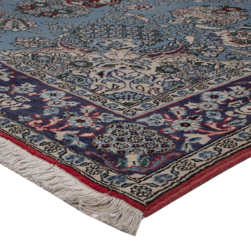 Ghom Teppich 140x218cm - Perserteppich - blau