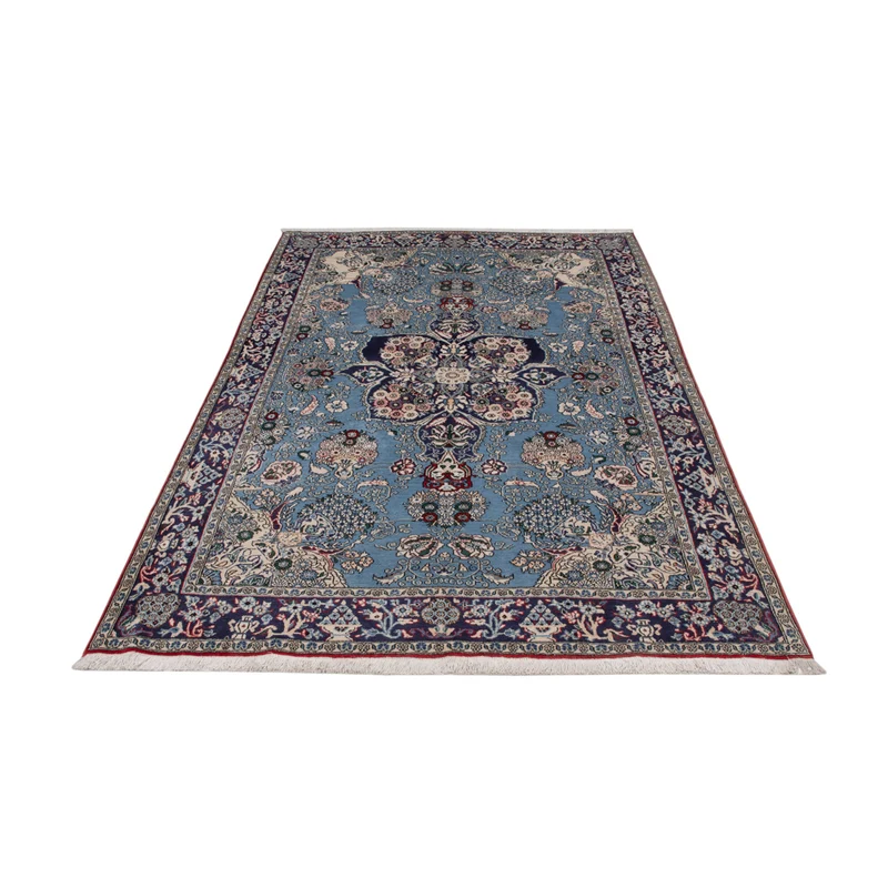 Ghom Teppich 140x218cm - Perserteppich - blau