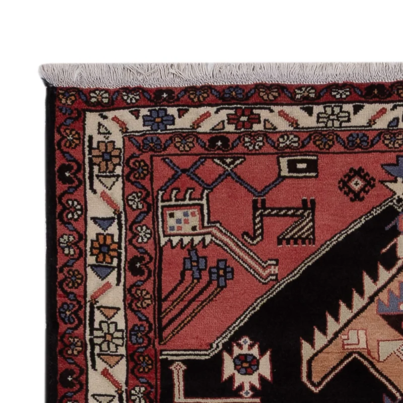 Hamadan Teppich 130x199cm - Perserteppich - dunkelblau