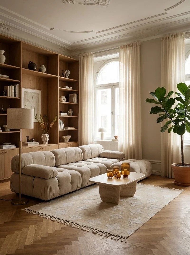 Dhurrie · Handgewebt – Beige, 120x170 cm