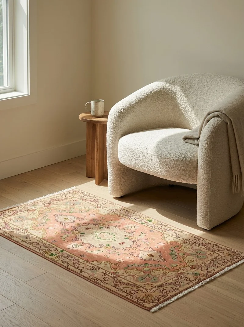 Tabriz 50 Raj · Handgeknüpft – Orange, 128x73 cm