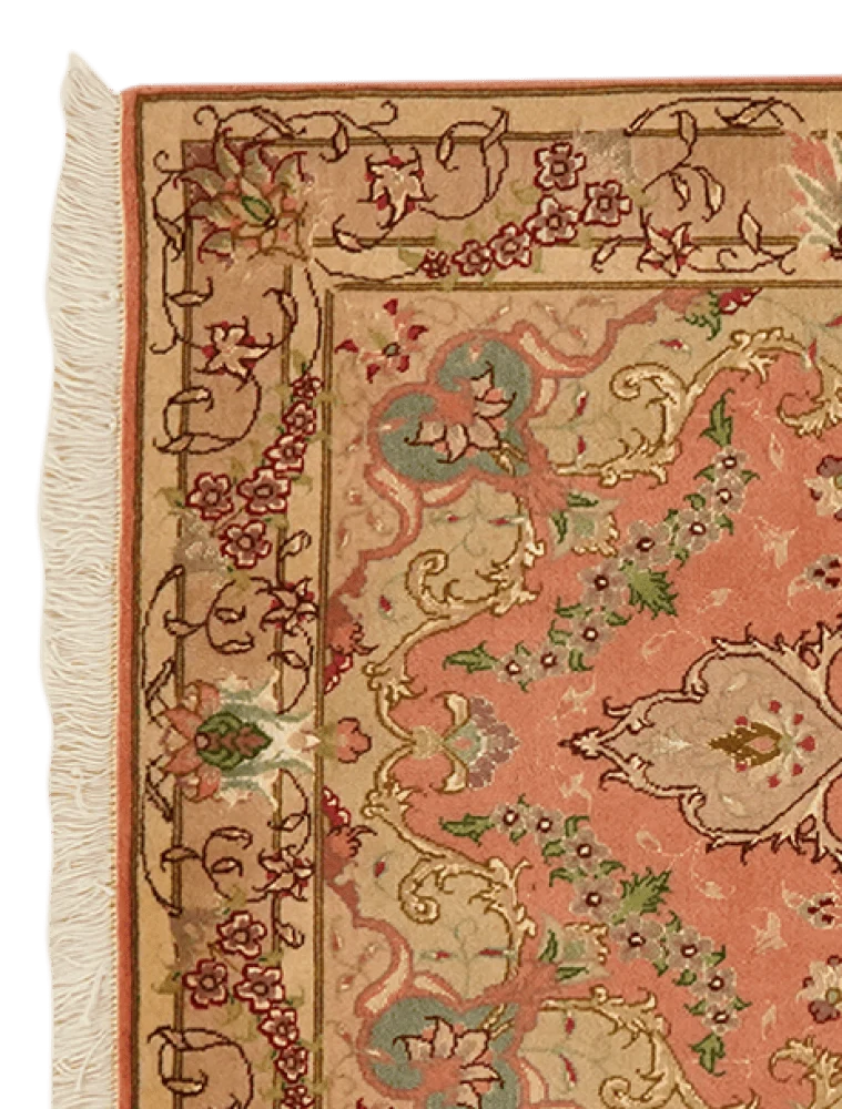 Tabriz 50 Raj · Handgeknüpft – Orange, 128x73 cm