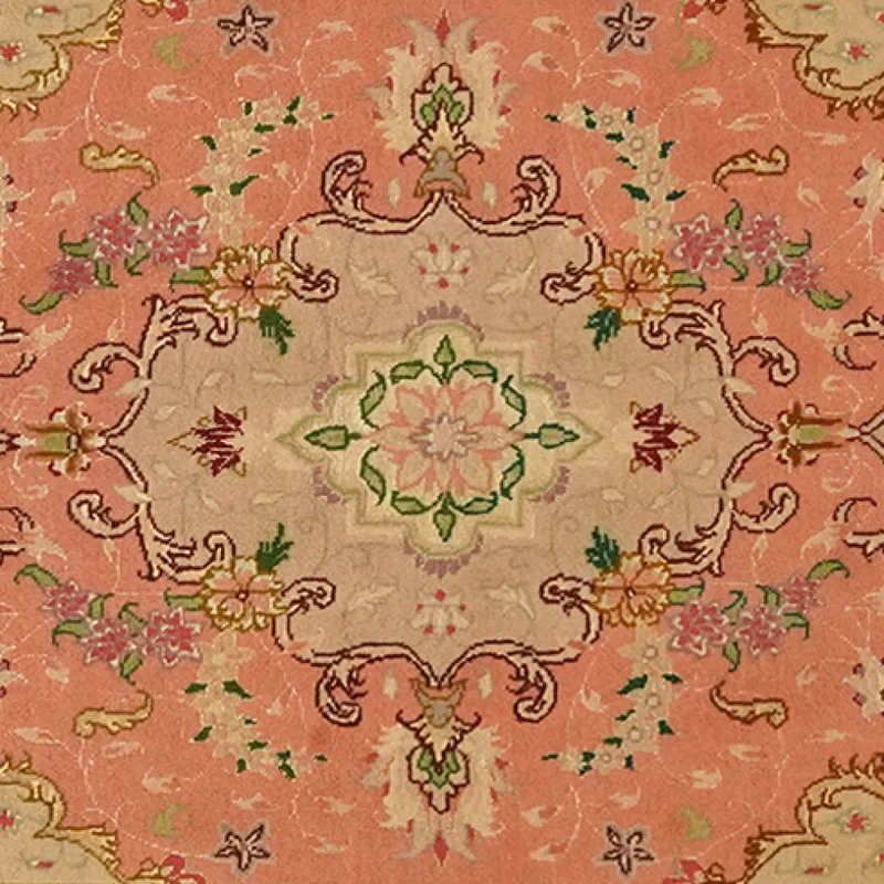 Tabriz 50 Raj · Handgeknüpft – Orange, 128x73 cm