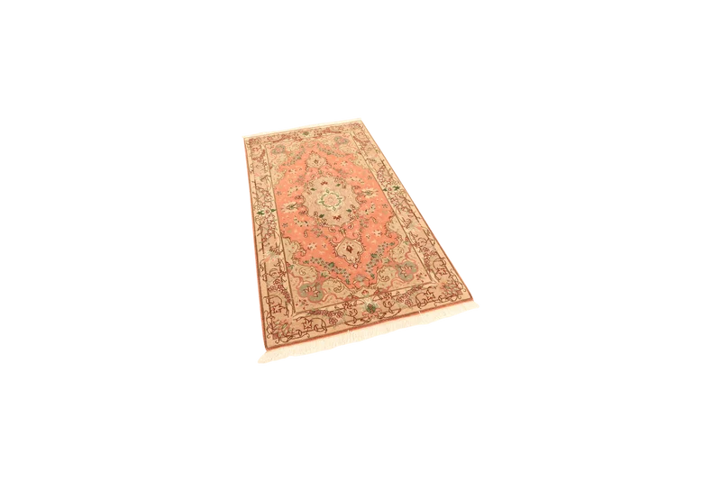 Tabriz 50 Raj · Handgeknüpft – Orange, 128x73 cm