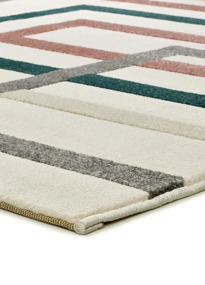 Alfombra geométrica con relieve Karisma 12758 Multicolor