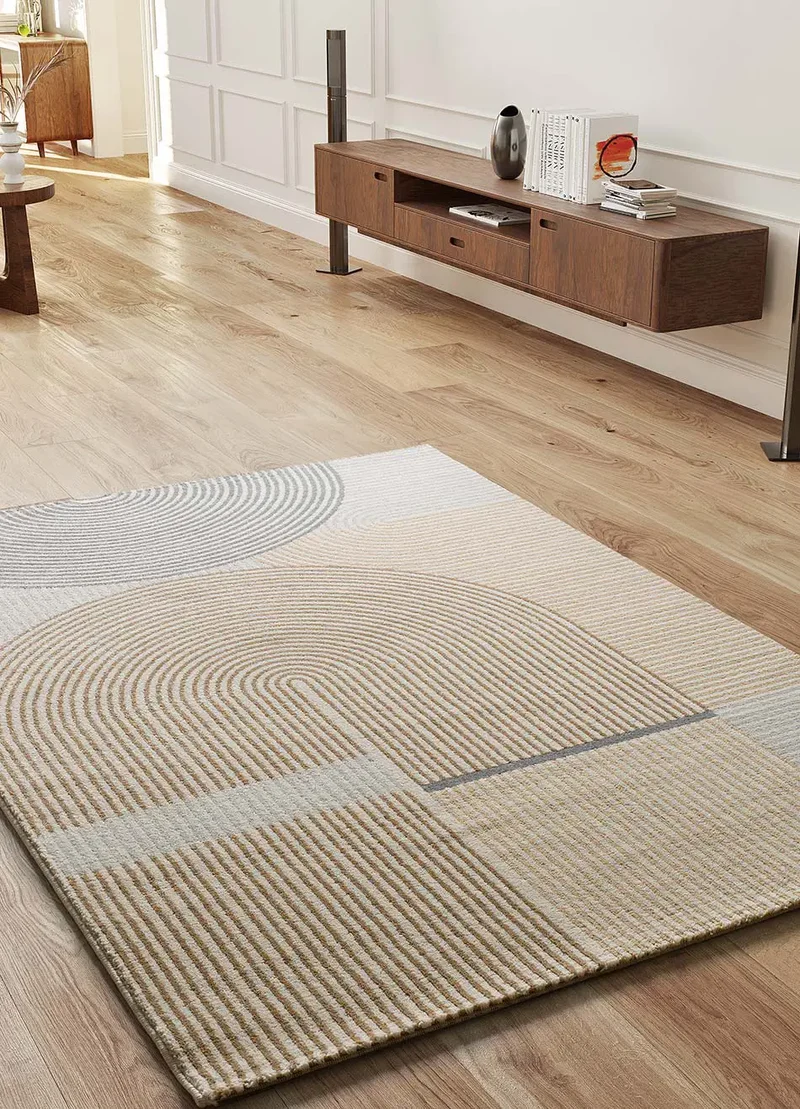 Alfombra geométrica con arcos Garden 12701 Beige