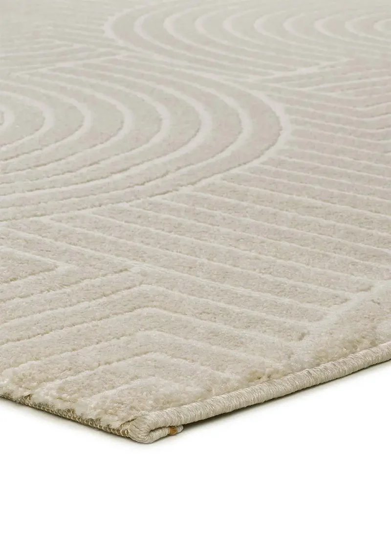 Alfombra de estilo escandinavo con relieve Zen 12754 Blanco