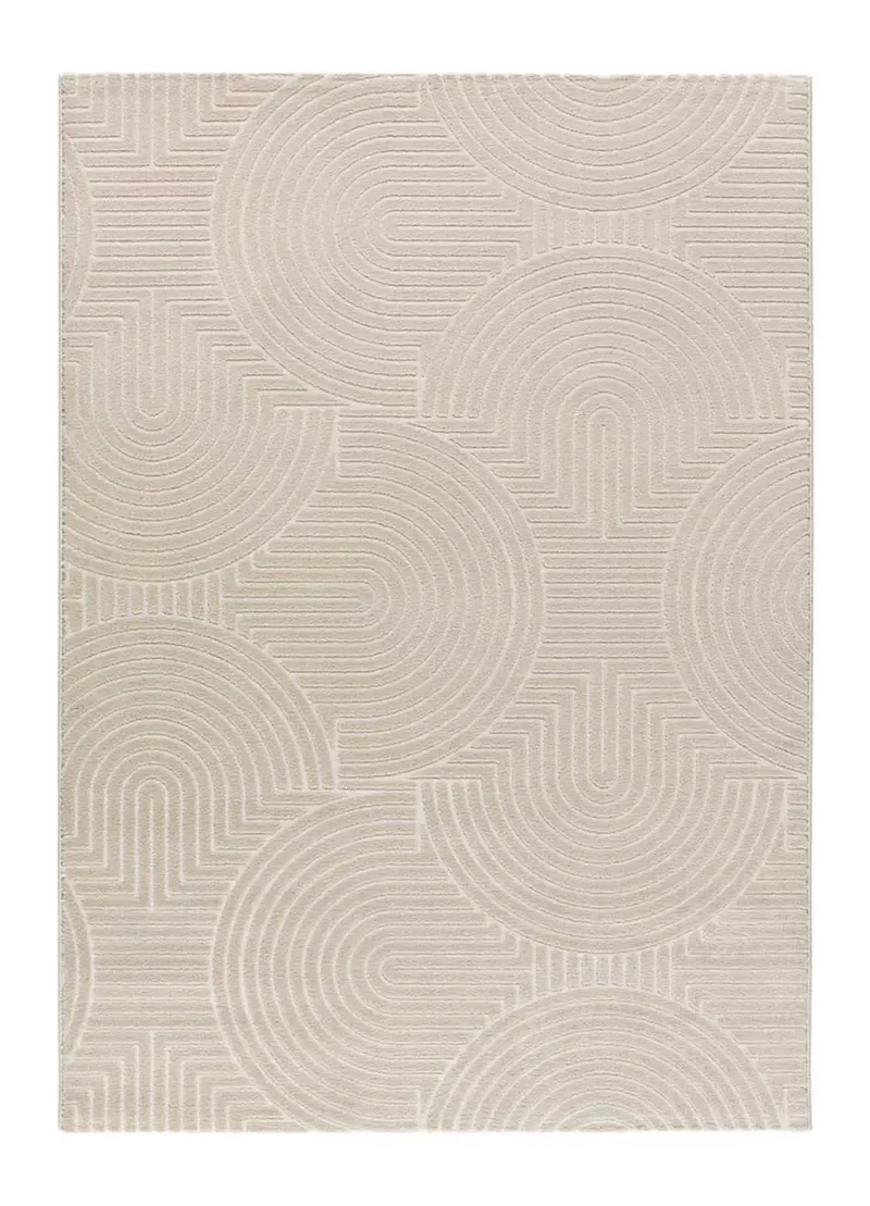 Alfombra de estilo escandinavo con relieve Zen 12754 Blanco
