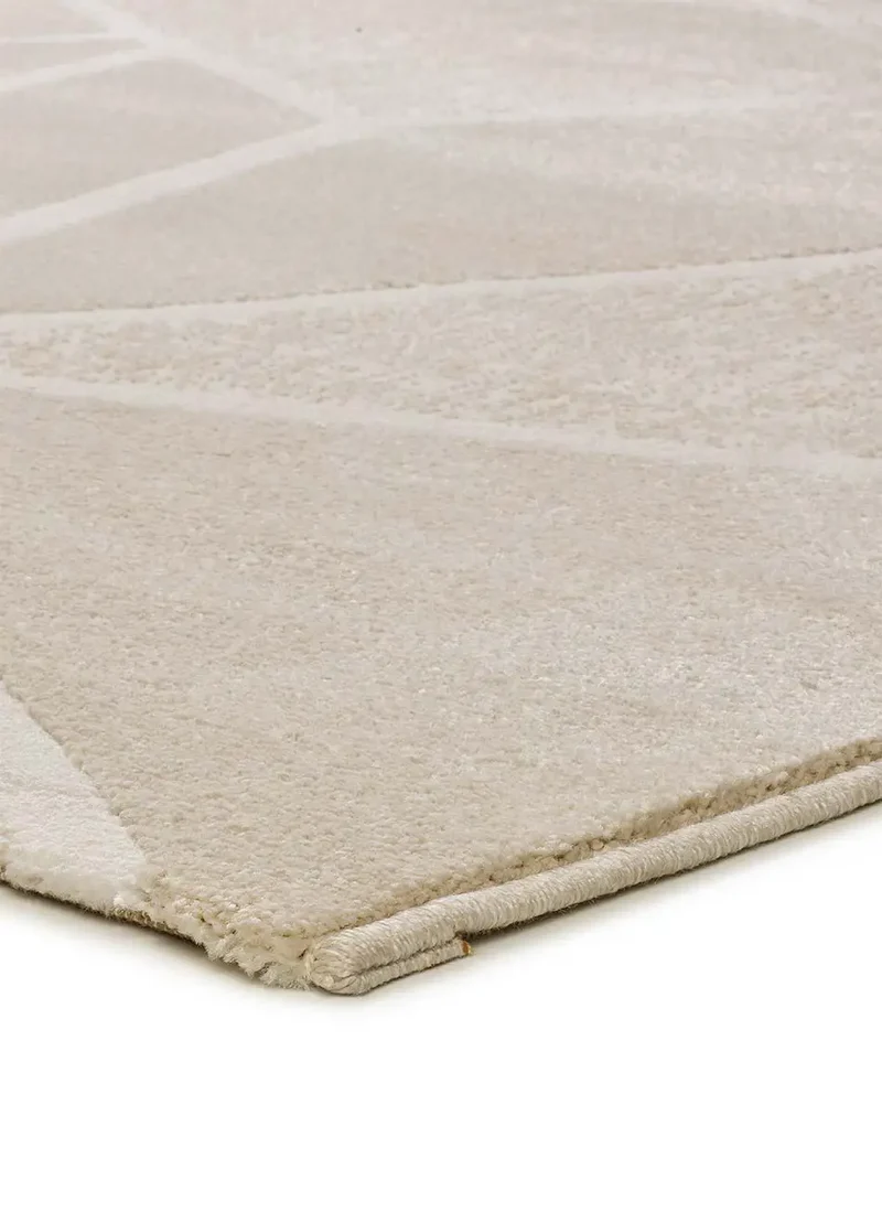 Alfombra geométrica con relieve Sensation 12753 Blanco