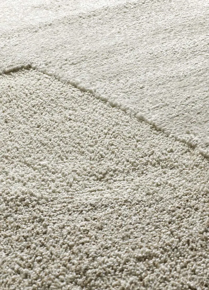 Alfombra geométrica con relieve Verona 2294 Crema