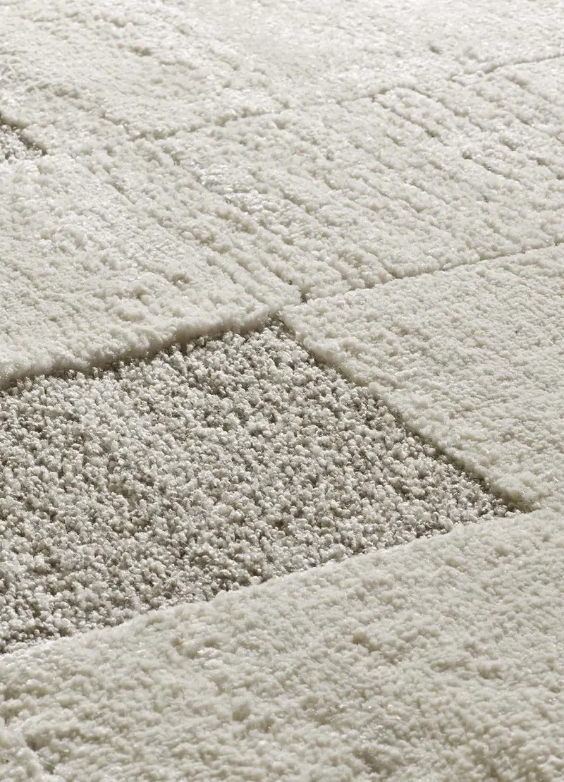 Alfombra diseño damero con relieve Verona 2259 Crema
