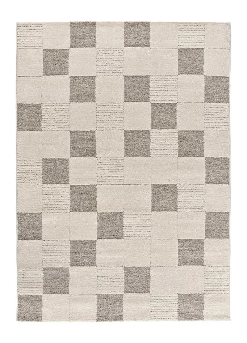 Alfombra diseño damero con relieve Verona 2259 Crema