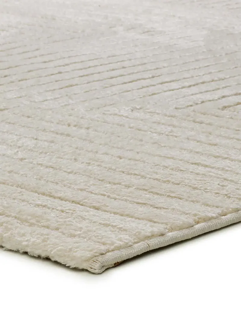 Alfombra con relieve y diseño geométrico Verona 2253 Crema