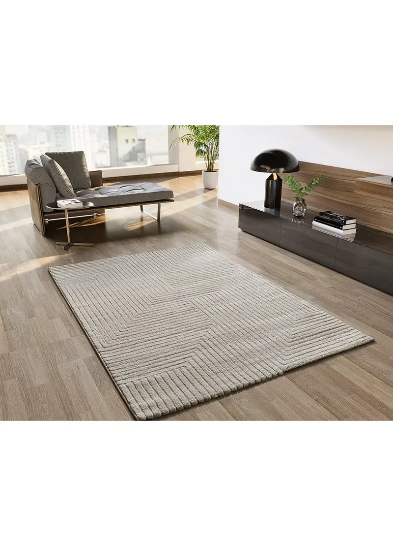 Alfombra con relieve y diseño geométrico Verona 2253 Crema