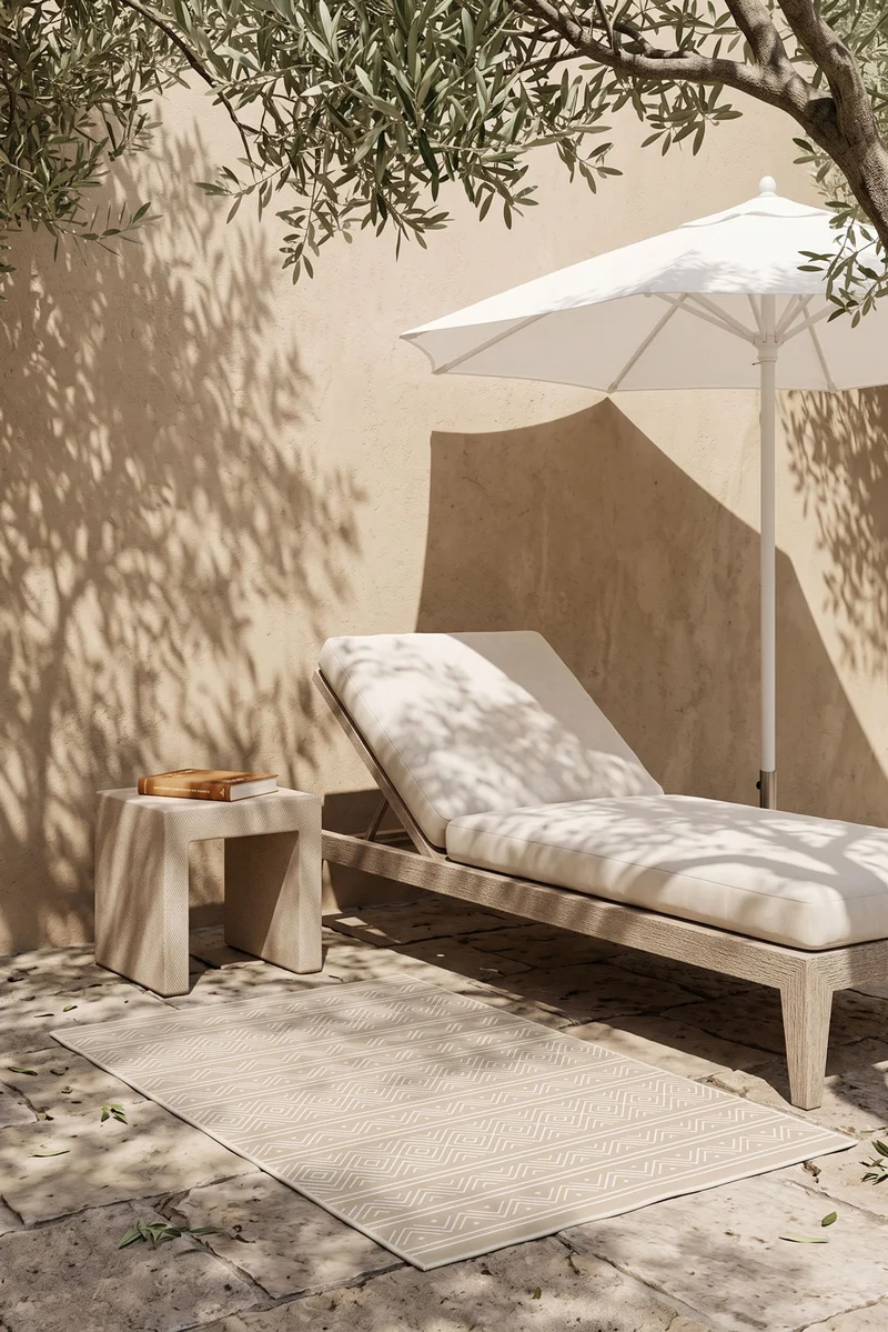 Outdoor Aztek Creme Teppich