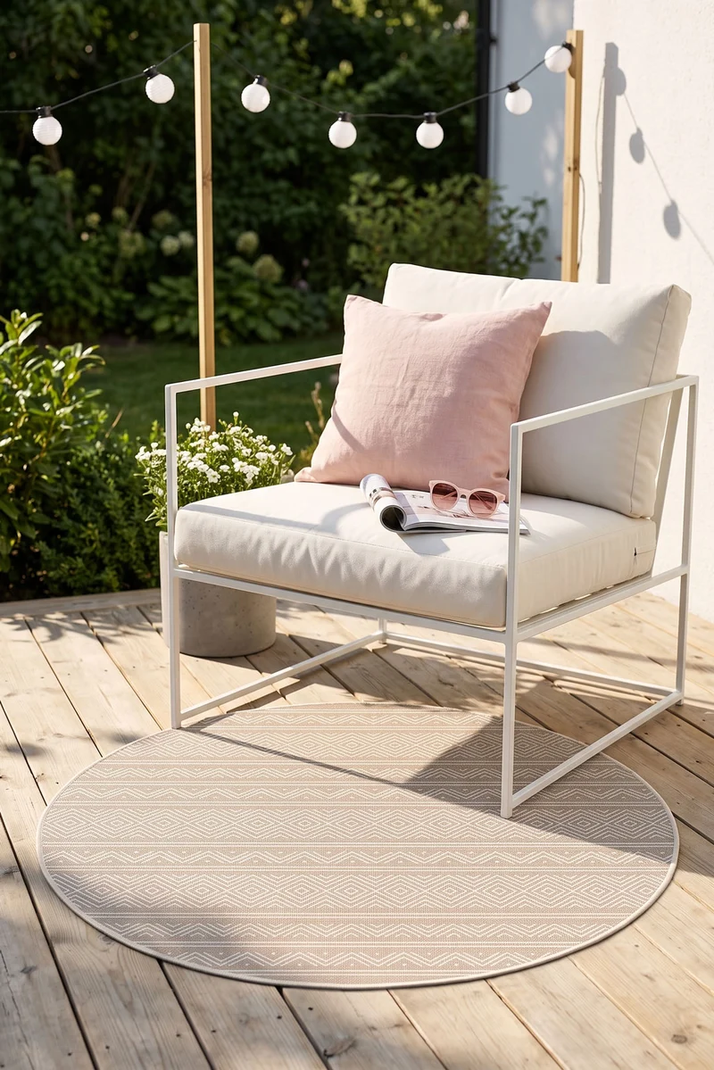 Outdoor Aztek Creme Teppich